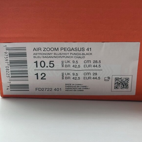 Men Nike Air Zoom Pegasus 41 Astronomy Blue Running Shoes FD2722-401 Multiple Sz - Picture 12 of 12